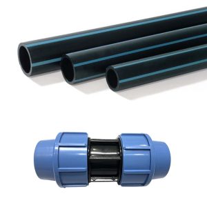 PEHD pipe and fast connector